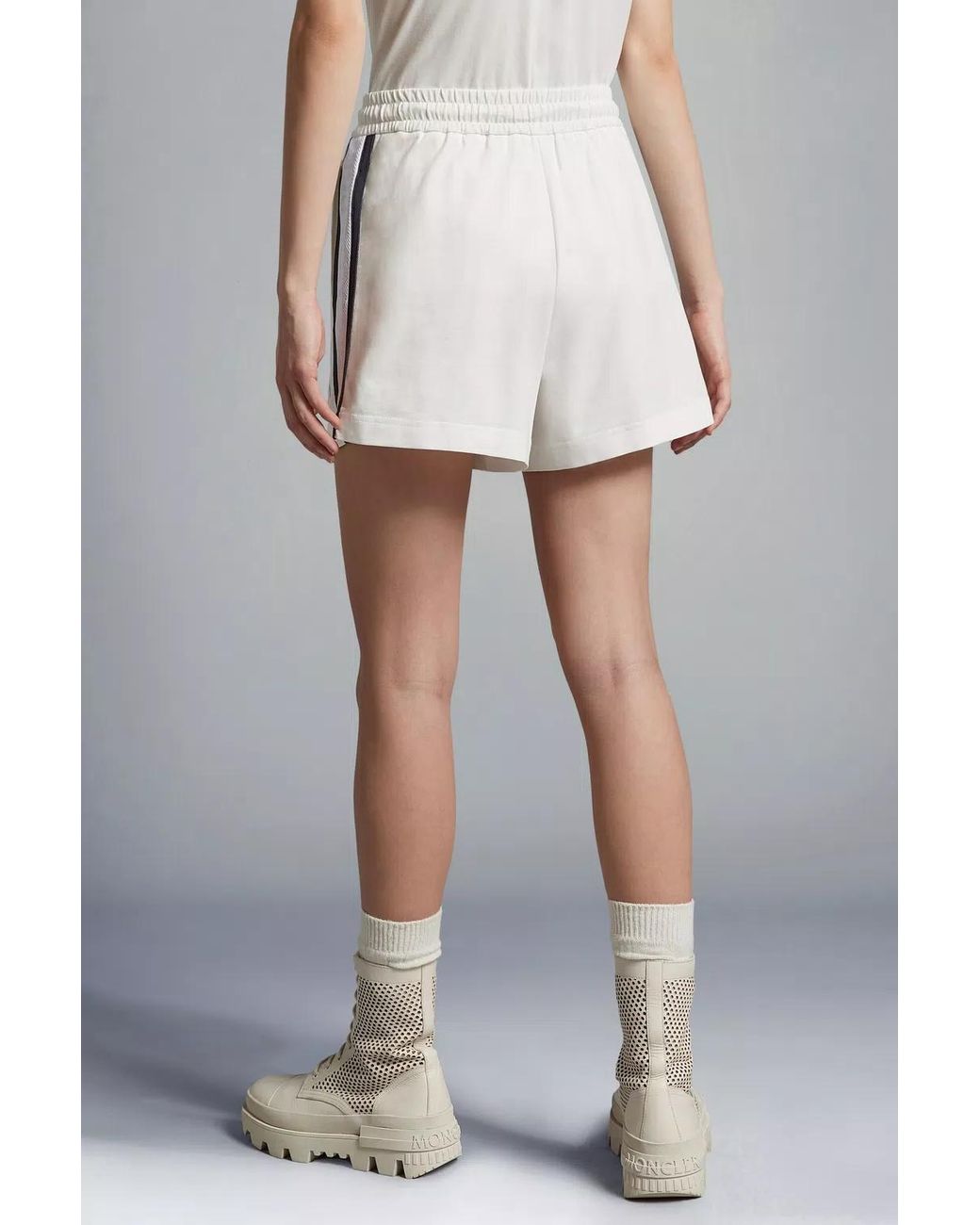 Moncler Gray Logo Shorts