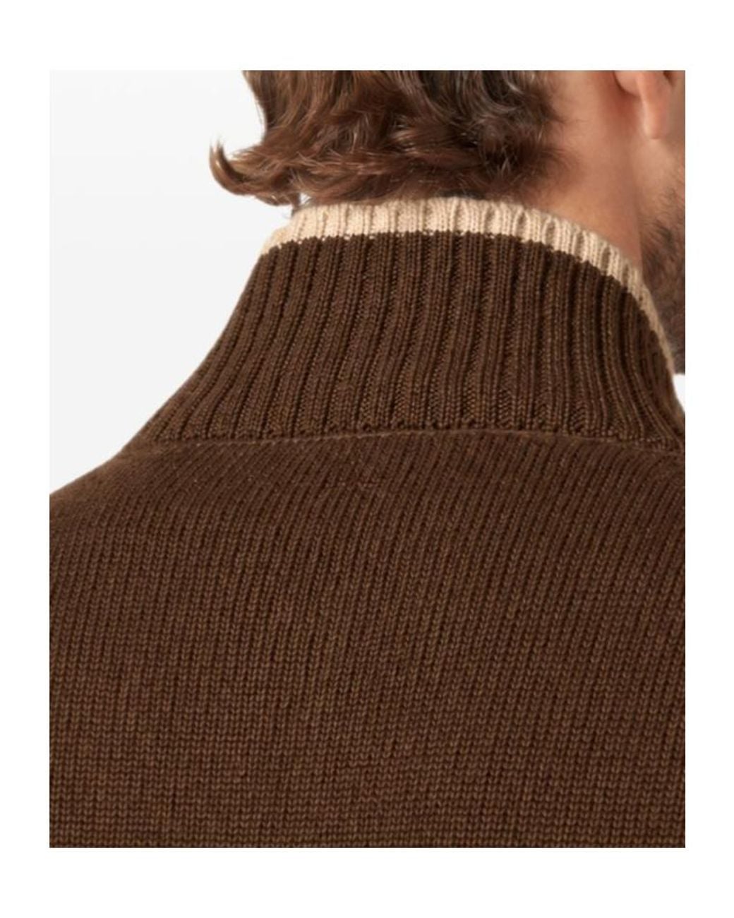 Paul & Shark Brown Long-Sleeve Zip-Up Cardigan for men