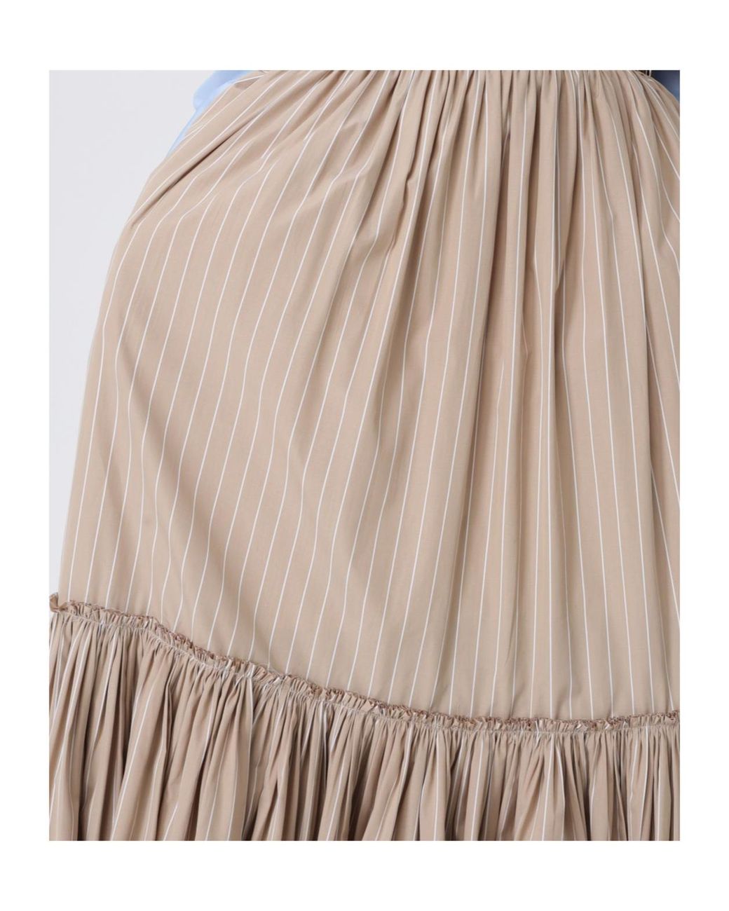 Jil Sander Blue Lightweight Striped Skirt