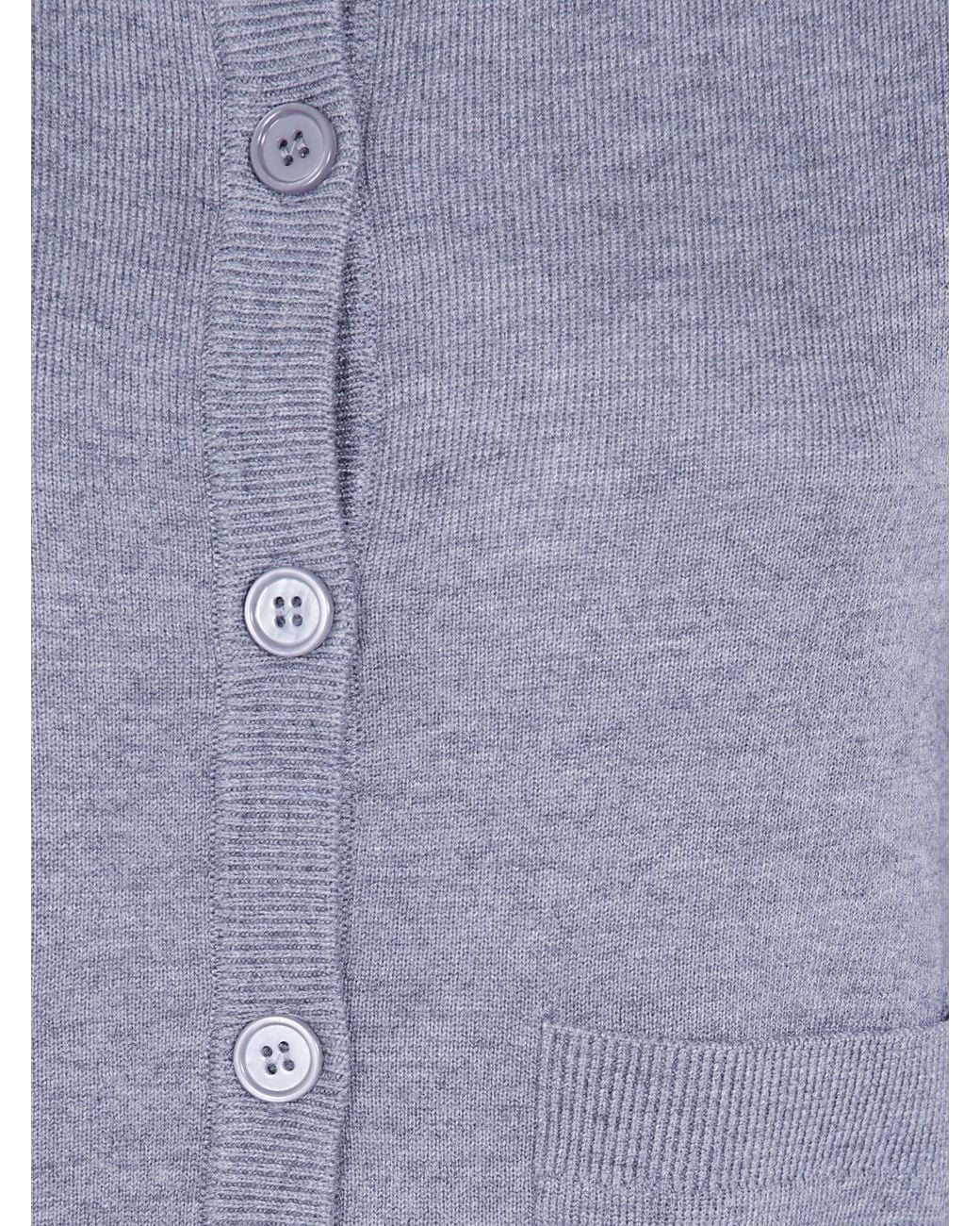 Seventy Blue Button-Up Round-Neck Cardigan