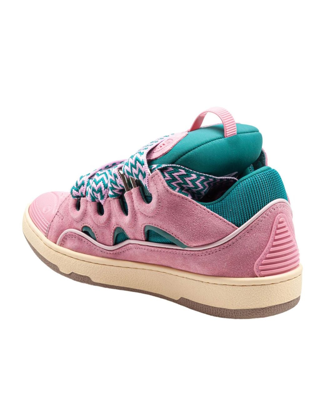 Lanvin Pink Curb Lace-Up Sneakers for men