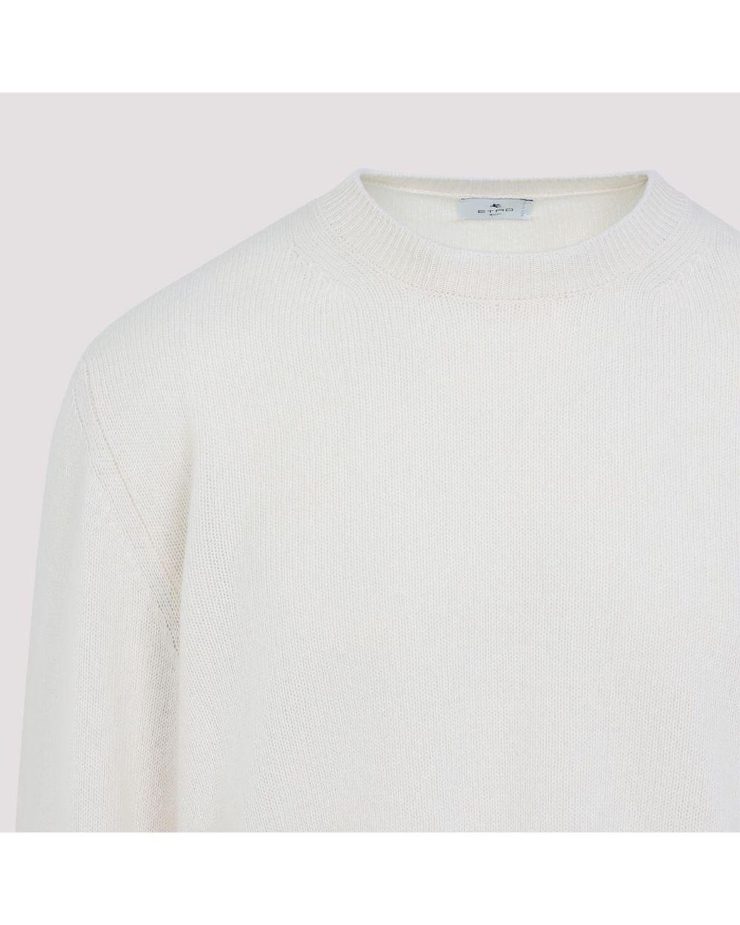 Etro White Cashmere Sweater for men