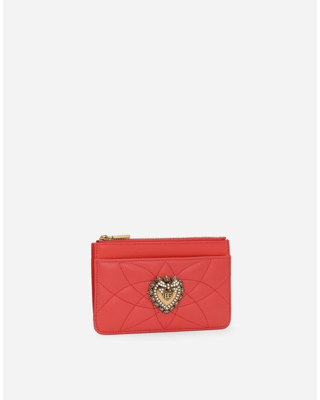 Dolce & Gabbana Red Medium Devotion Leather Wallet
