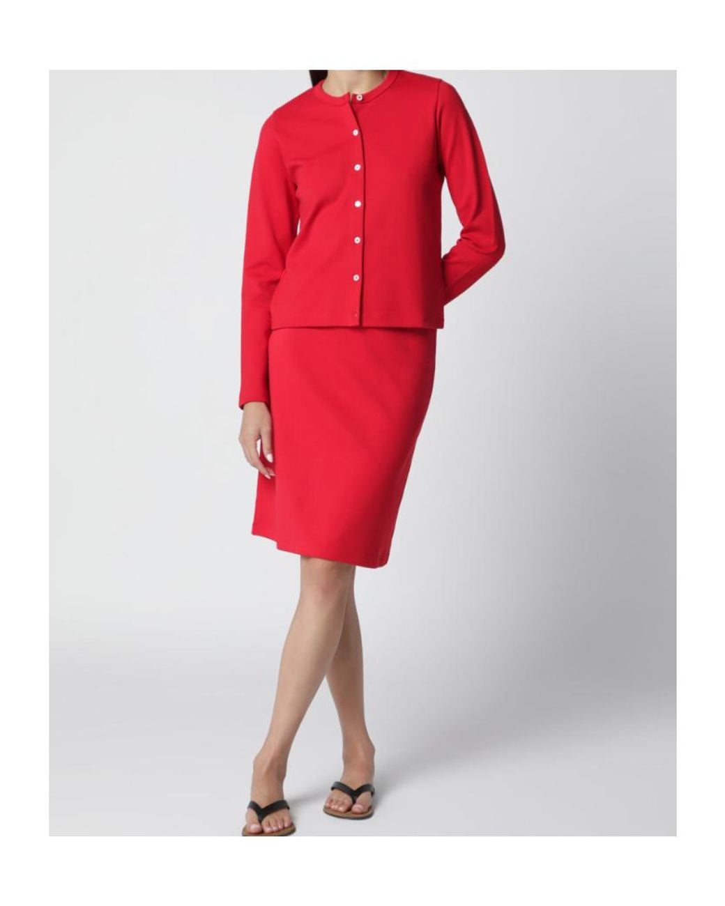 Flore Flore Red Poppy Organic Cotton Cardigan
