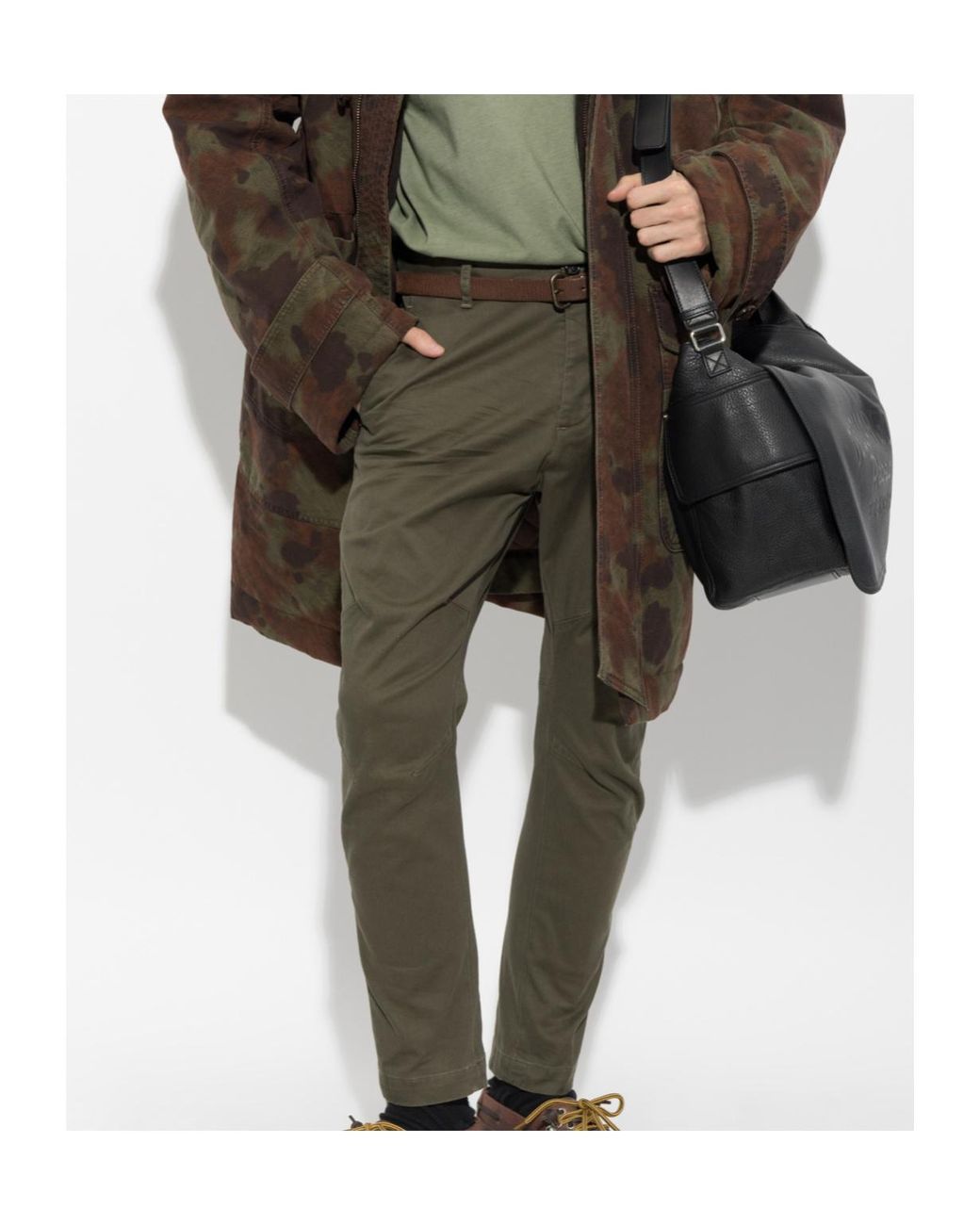 DSquared² Green Straight-Leg Chino Pants for men