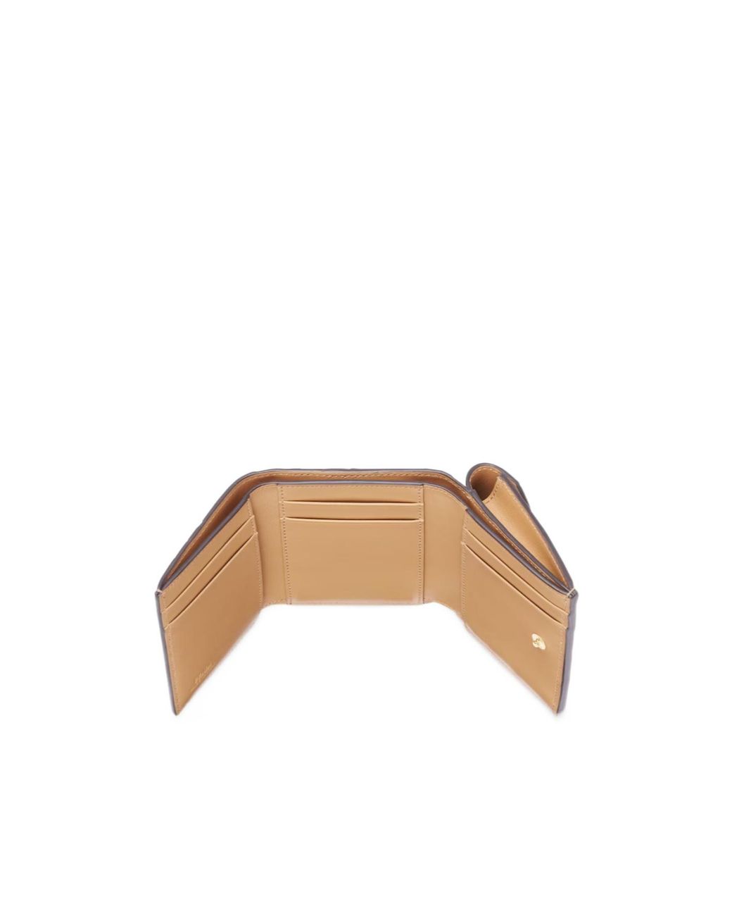 Fendi Natural Ff Diamonds Tri-Fold Wallet