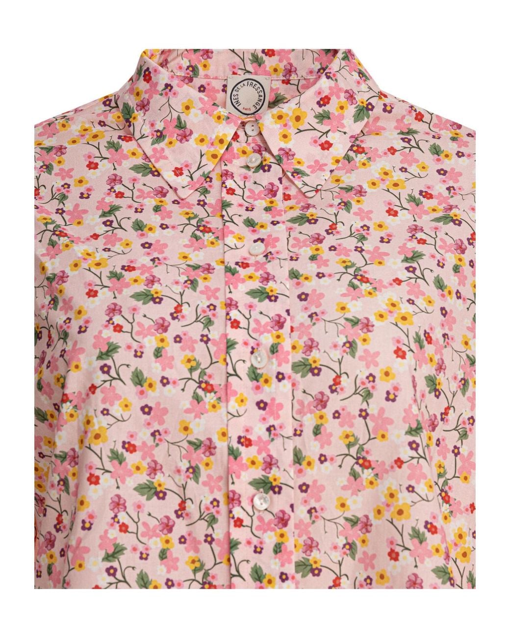 Ines De La Fressange Paris Pink Floral Long Sleeve Top
