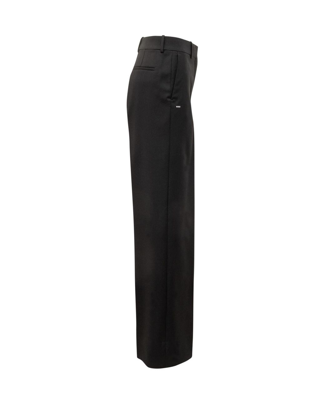 Off-White c/o Virgil Abloh Black Pleat Detailed Straight Leg Pants