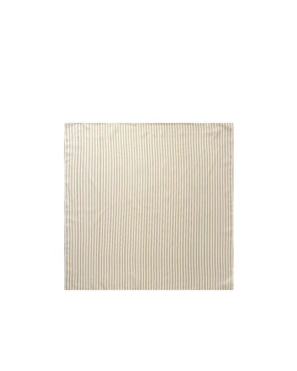 Totême Natural Striped Silk Scarf