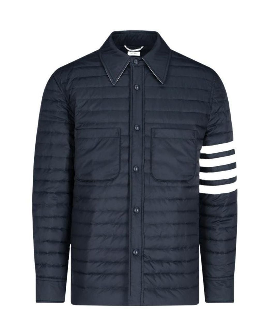 Thom Browne Blue Quilted Jacket for men