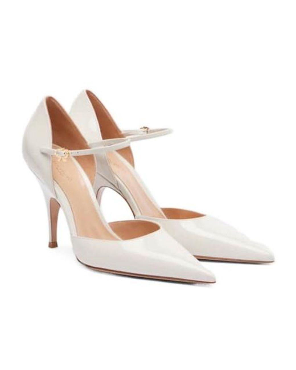 Gianvito Rossi White Patent Leather Pumps