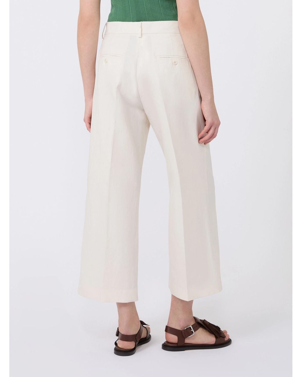 Weekend by Maxmara White Wide-Leg Trousers