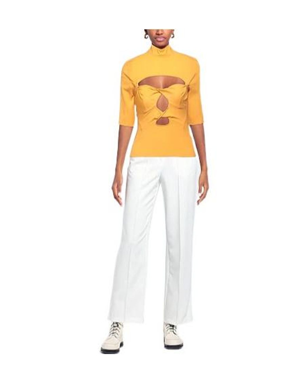 Jacquemus Yellow Minimal Slim Fit Sweater