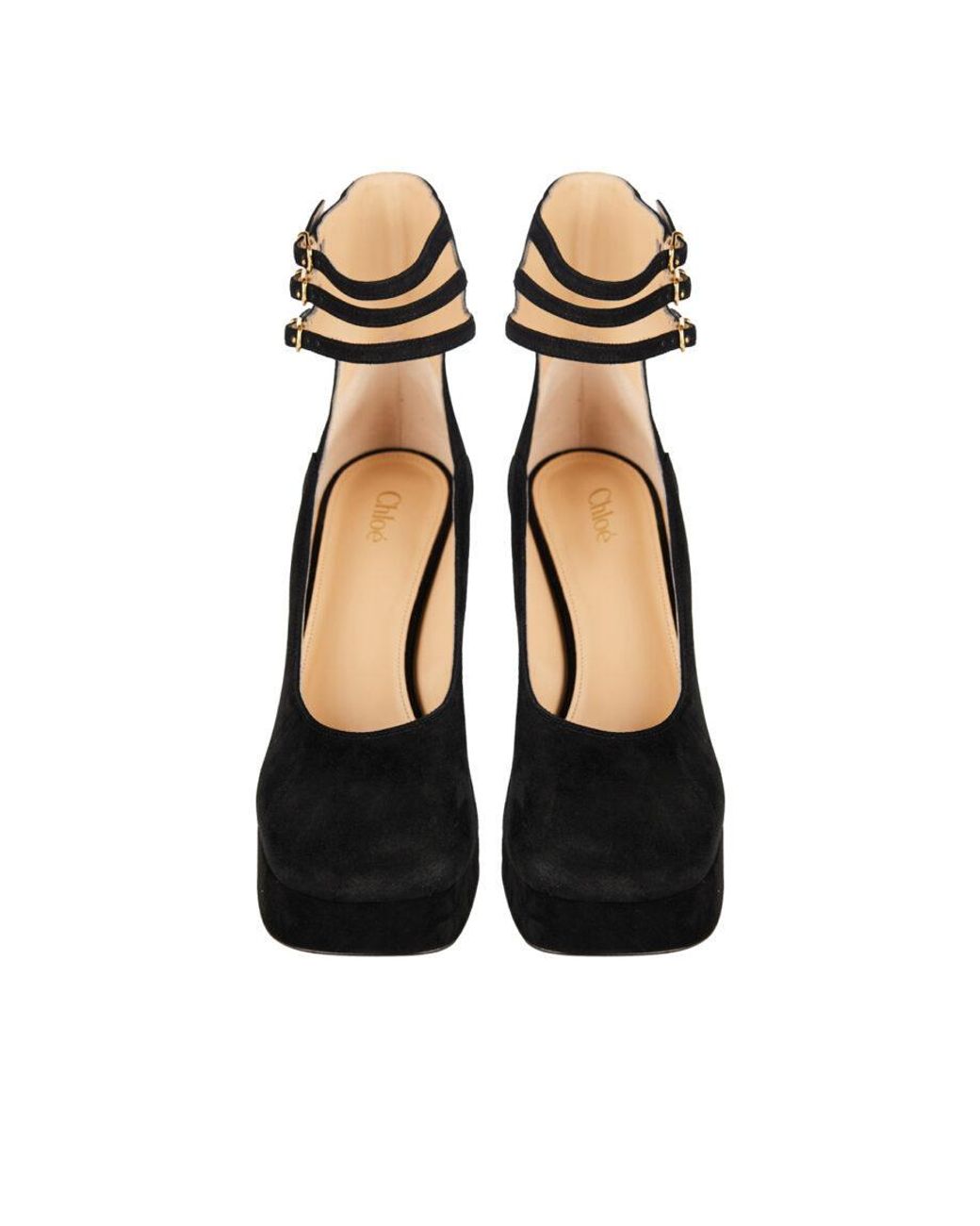Chloé Black Round-Toed High Heels