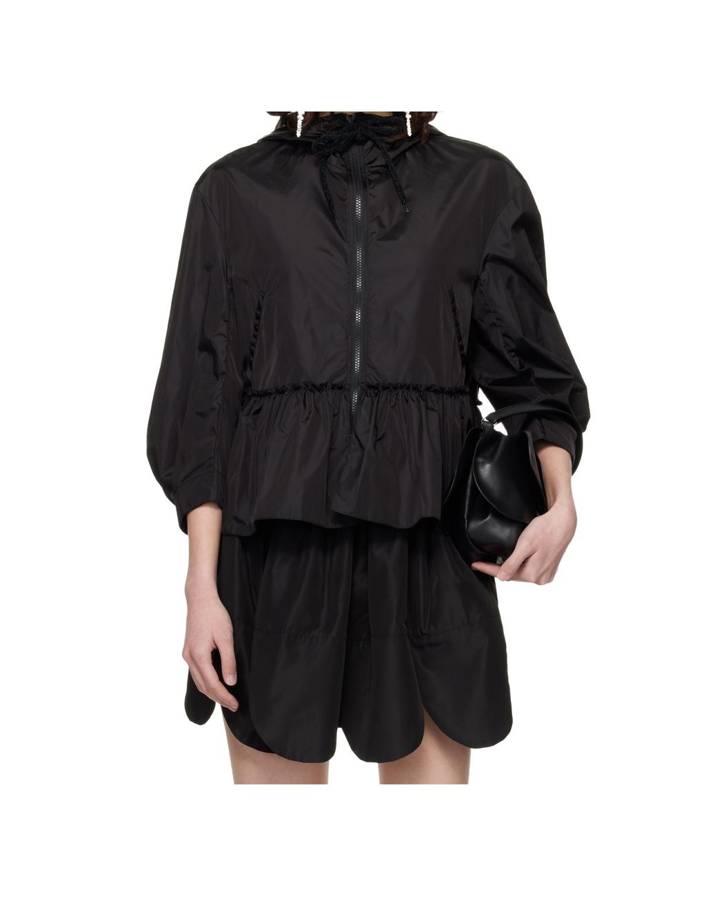 Simone Rocha Black Ruffle Frill Peplum Jacket