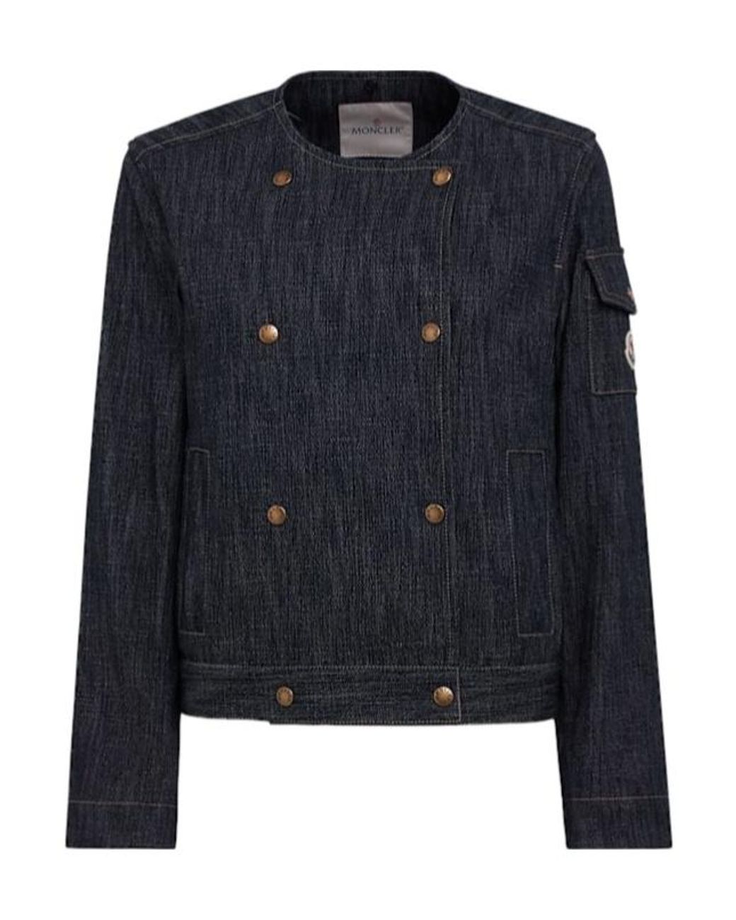 Moncler Blue Diervilla Cotton Blend Denim Jacket