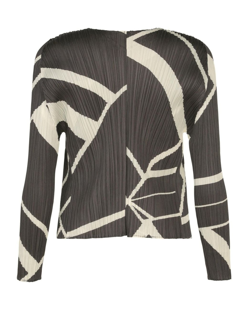 Pleats Please Issey Miyake Gray Pleats Please Issey Miyake Fold Line Cardigan