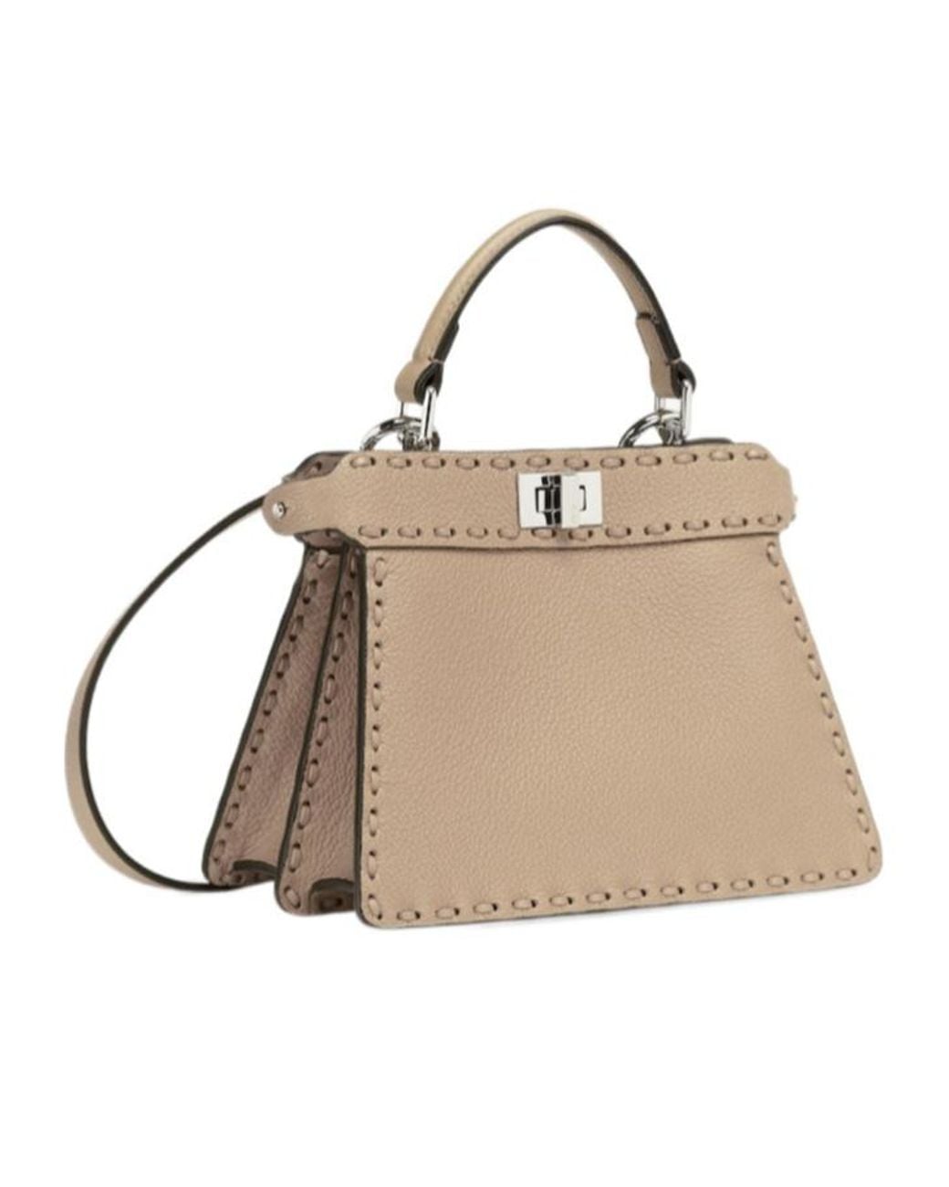 Fendi Natural Dove Selleria Bag With 306 Hand-Sewn Topstitches