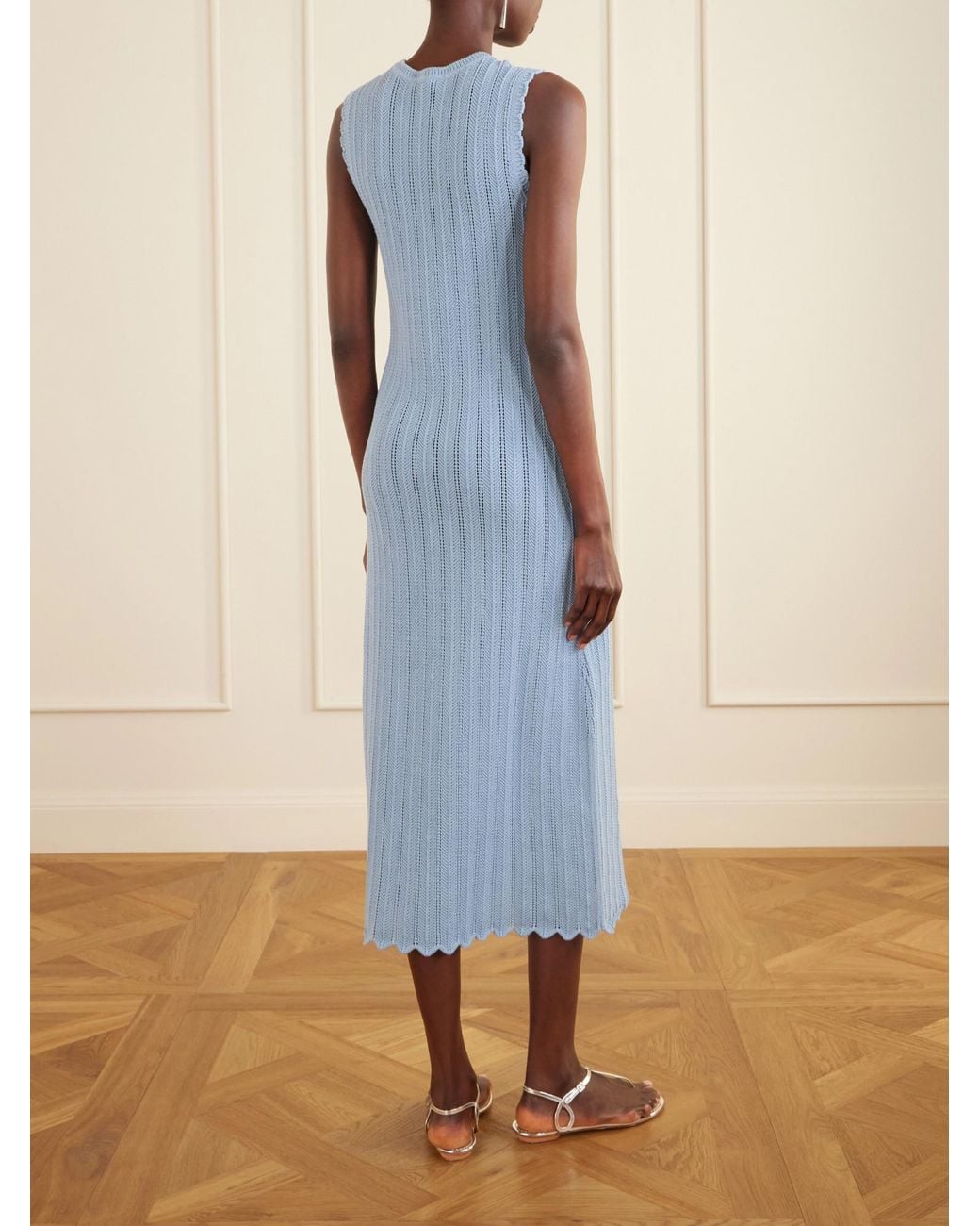 Altuzarra Blue Dress With Delicate Trim