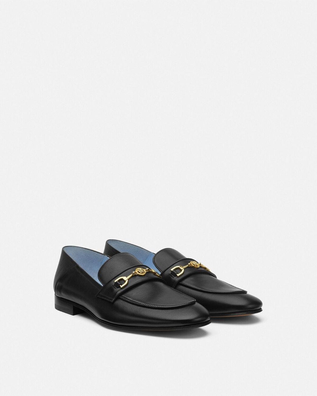 Versace Black Medusa '95 Round Toe Loafers for men