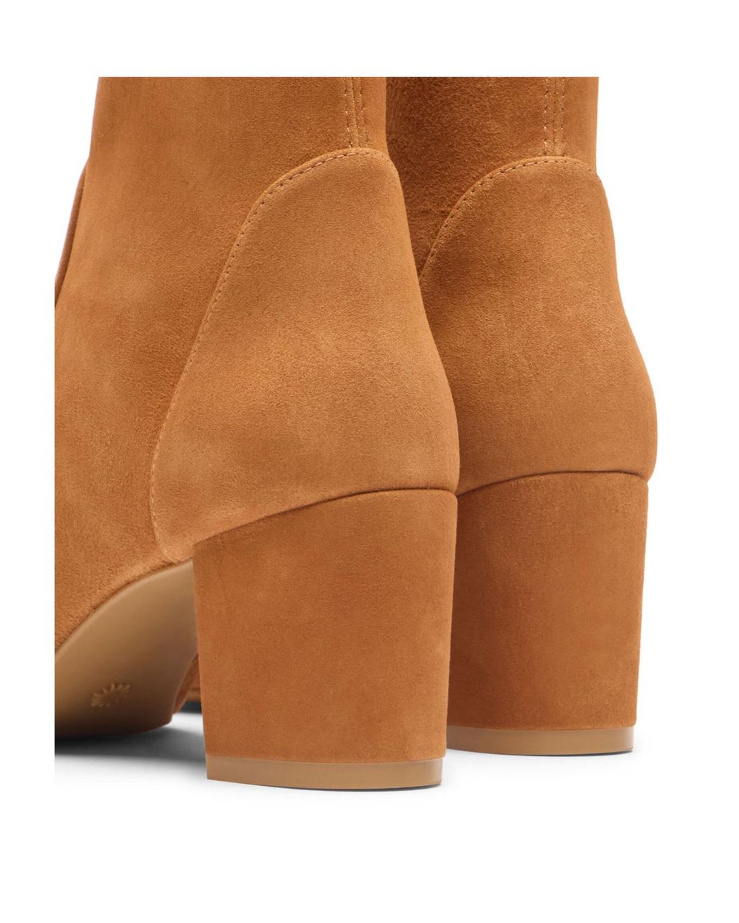 Stuart Weitzman Brown Yuliana Block Heeled Sock Boots