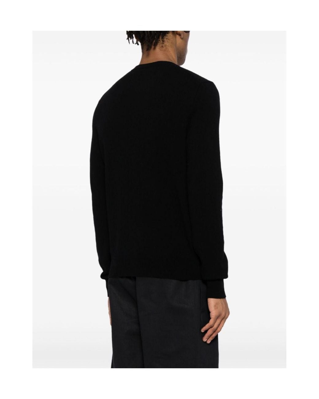 COMME DES GARÇONS PLAY Black Comme Des Garçons Play Crewneck Knitted Cardigan