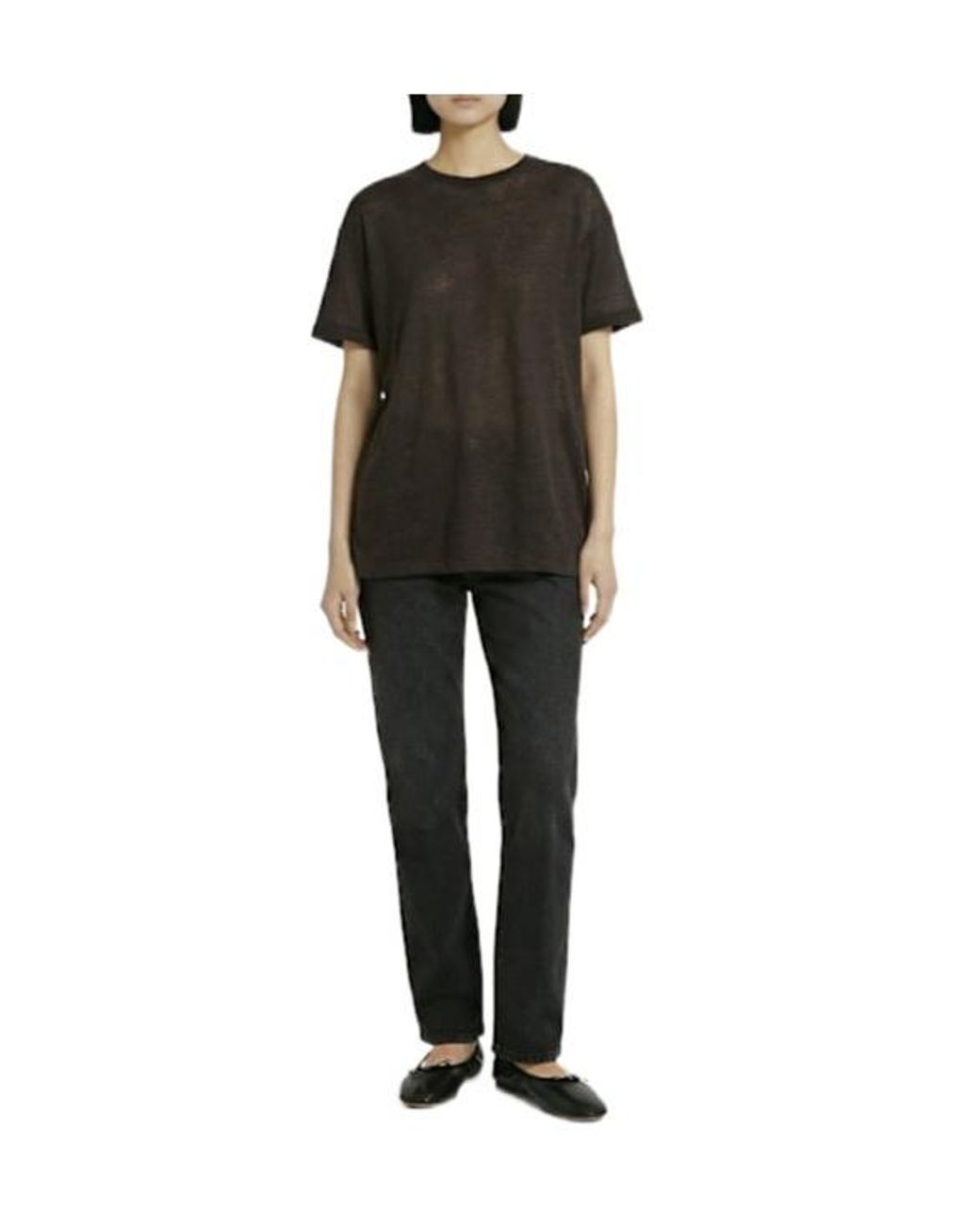 The Row Black Riaco Denim Cropped Jeans