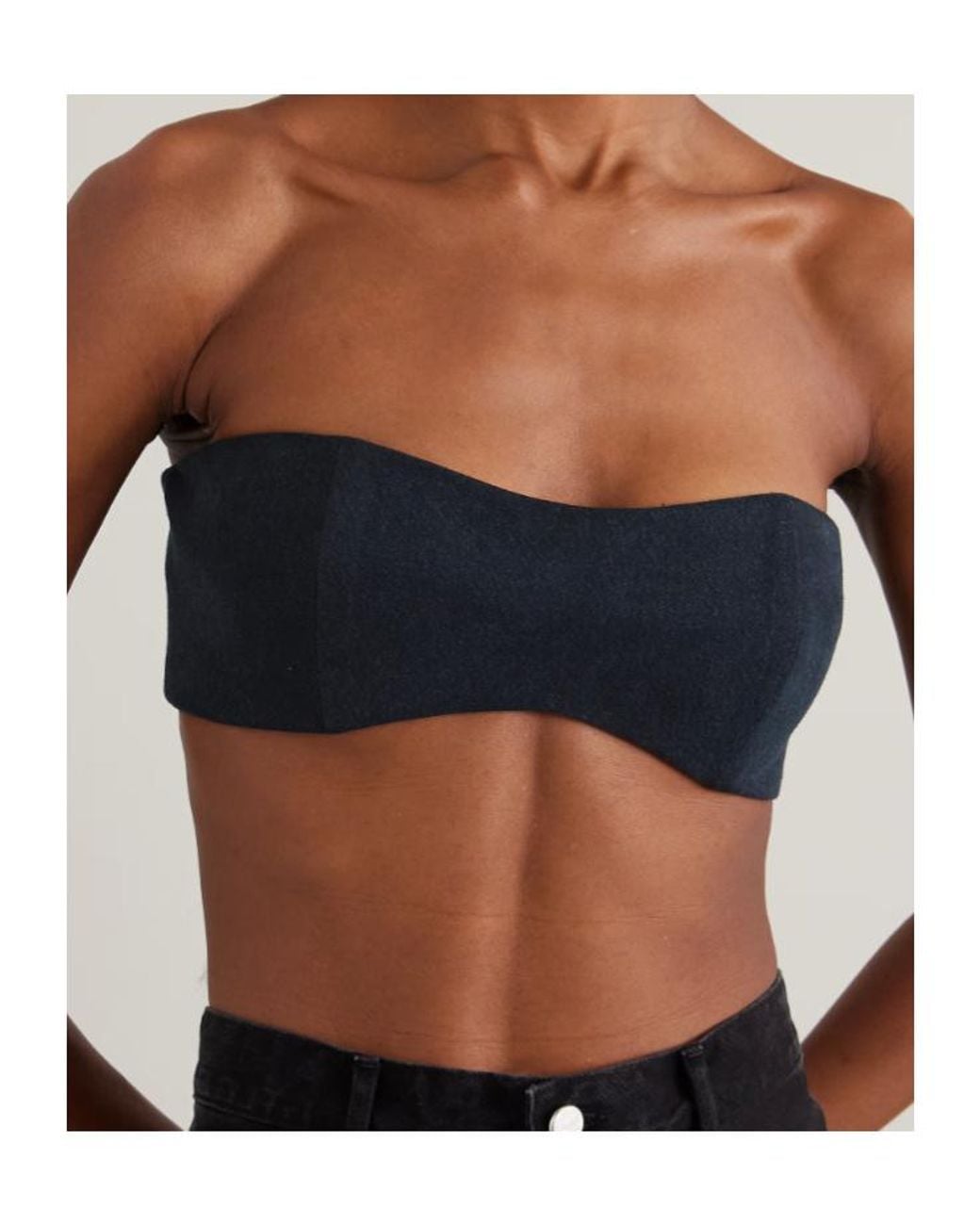Agolde Blue Denim Tube Top