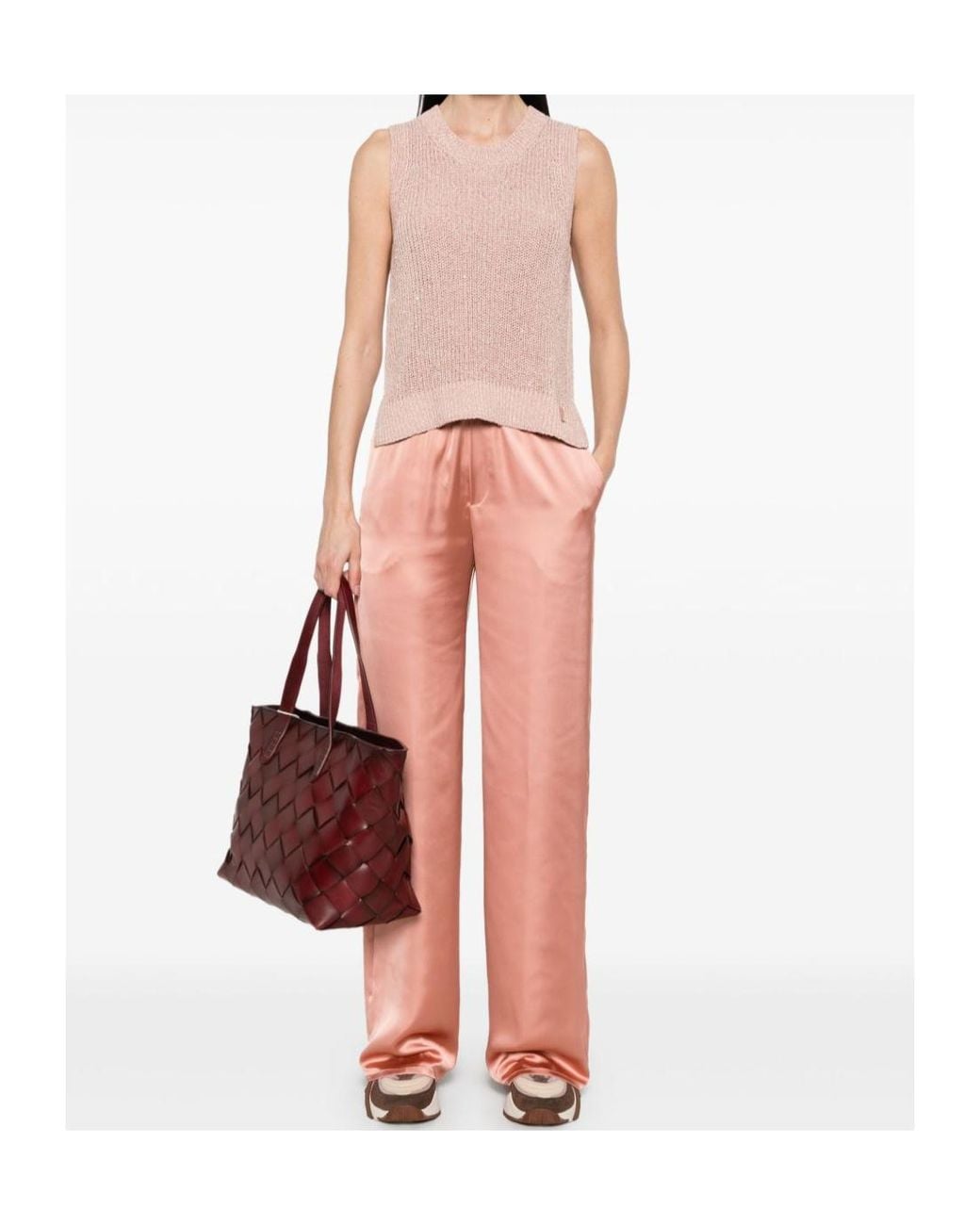 Herno Pink Glitter Knit Top