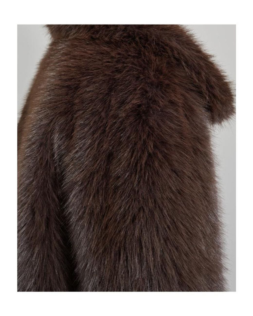 Frankie Shop Brown Hope Faux Fur Cropped Jacket