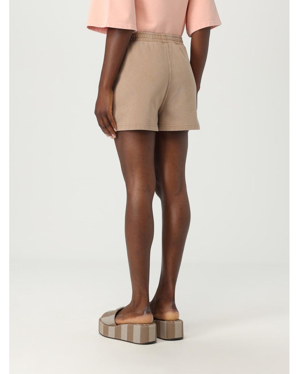 Fendi Natural Logo Detailed Sweat Shorts
