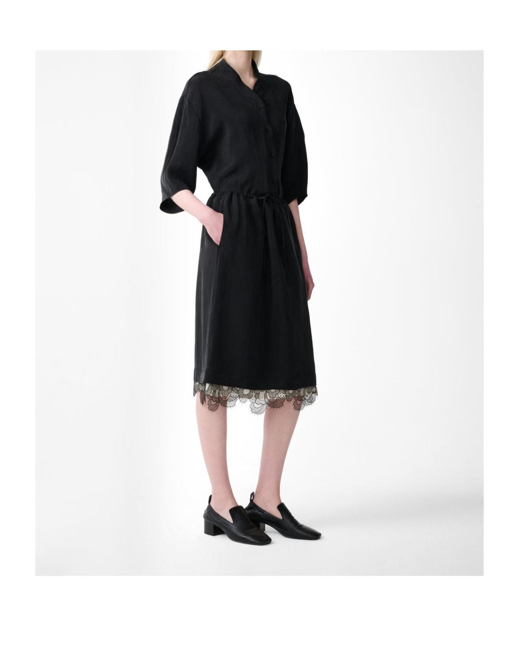 Studio Nicholson Black V-Neck Shirt