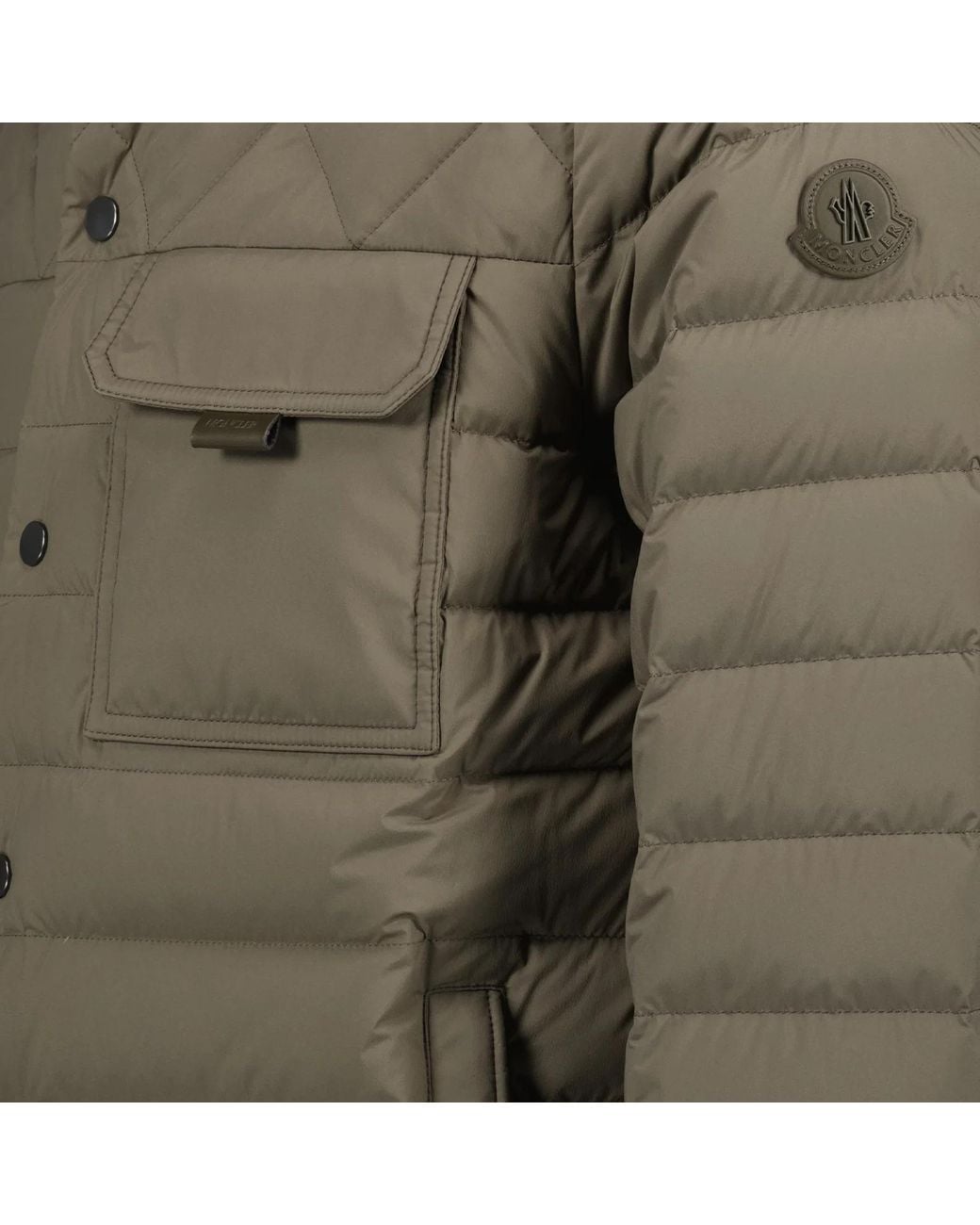 Moncler Green Iseran Down Shacket for men
