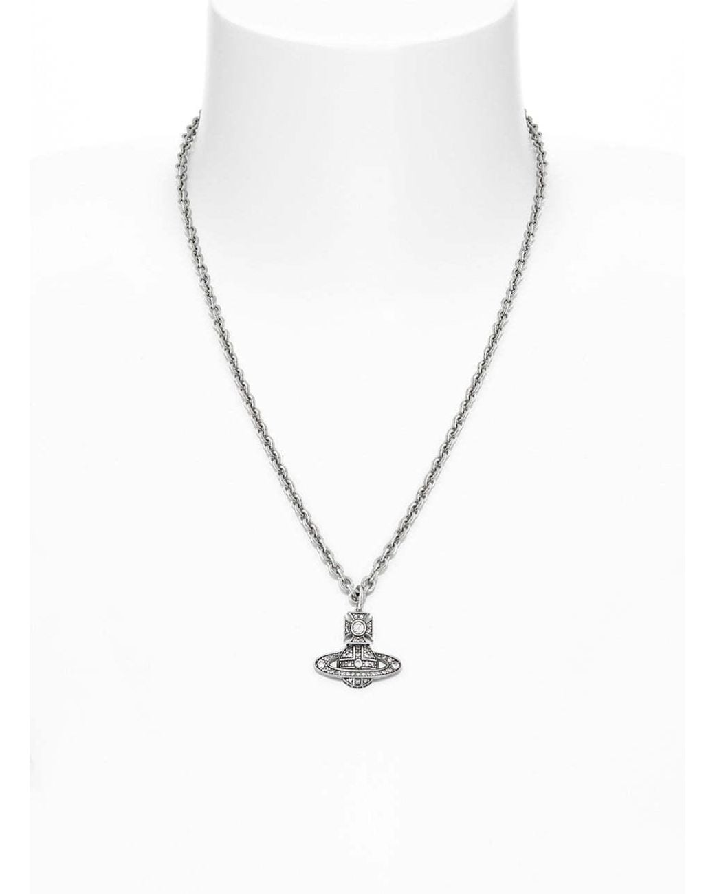 Vivienne Westwood White Carmelo Bas-Relief Pendant Necklace for men