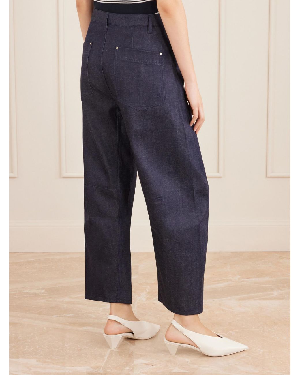 Maria McManus Blue Crescent Wide-Leg Jeans