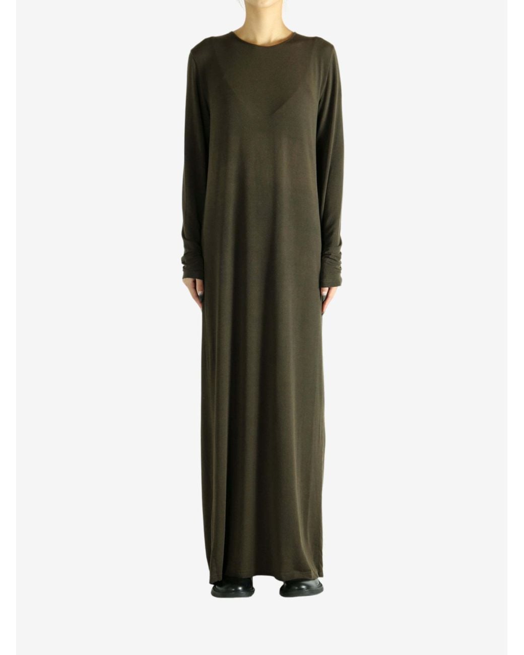 Uma Wang Green Long Sleeve Dress