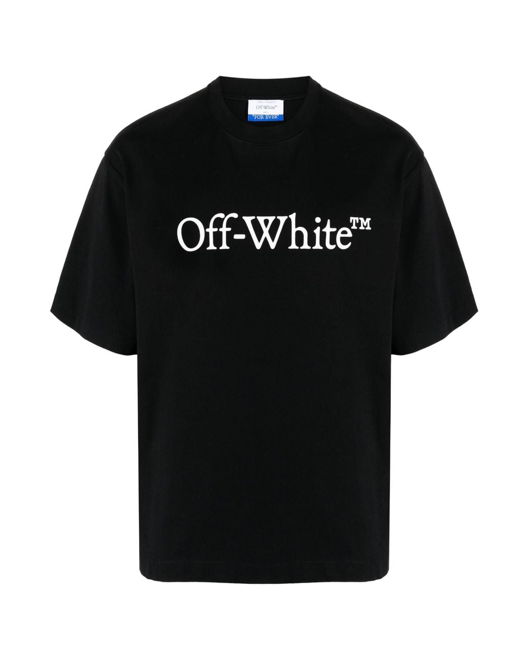 Off-White c/o Virgil Abloh Black Logo Printed Crewneck T-Shirt for men