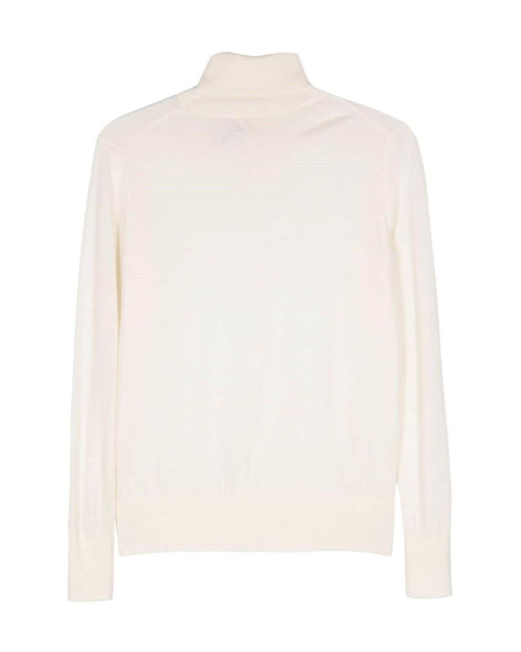 Forte_forte White Superfine Merinos Turtleneck Knitwear
