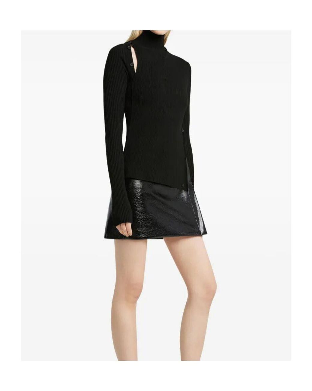 Courreges Blue Courrèges Oblique Butonned Jumper