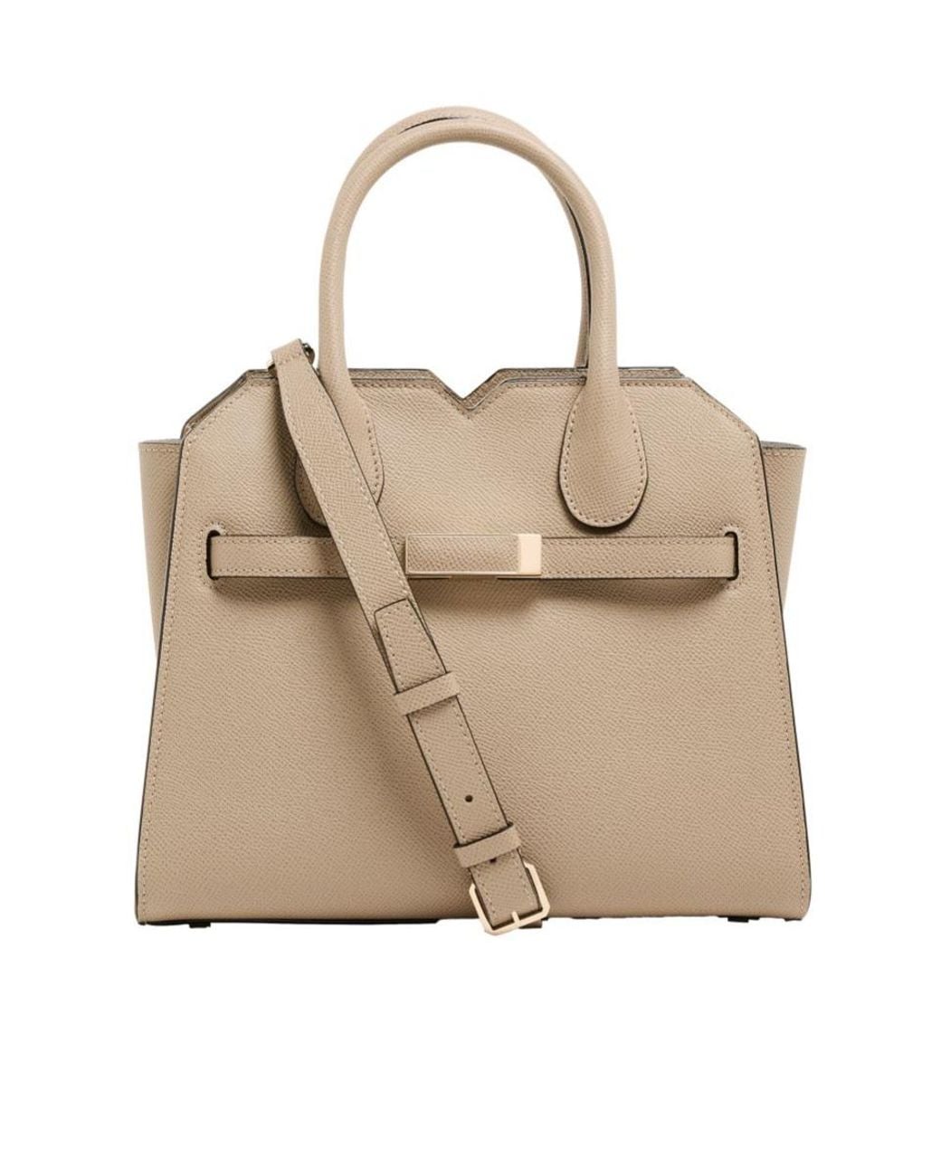 Valextra Natural Milano Two Handles Mini Bag