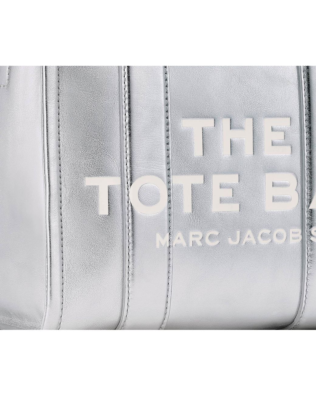 Marc Jacobs Gray The Metallic Small Tote Bag