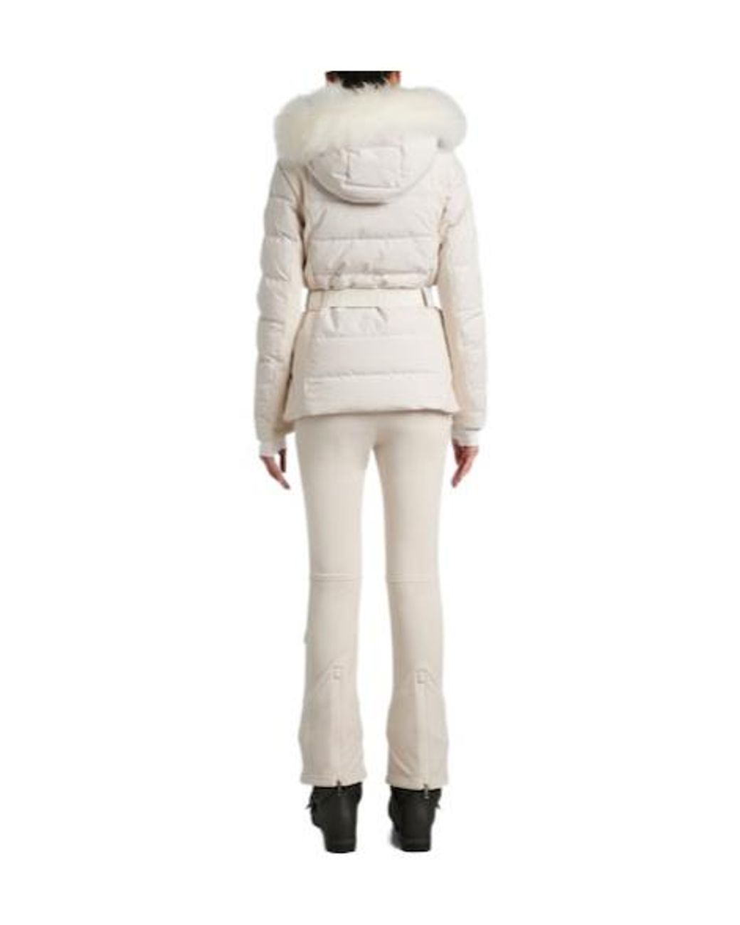 Yves Salomon White Solid Color Down Jacket