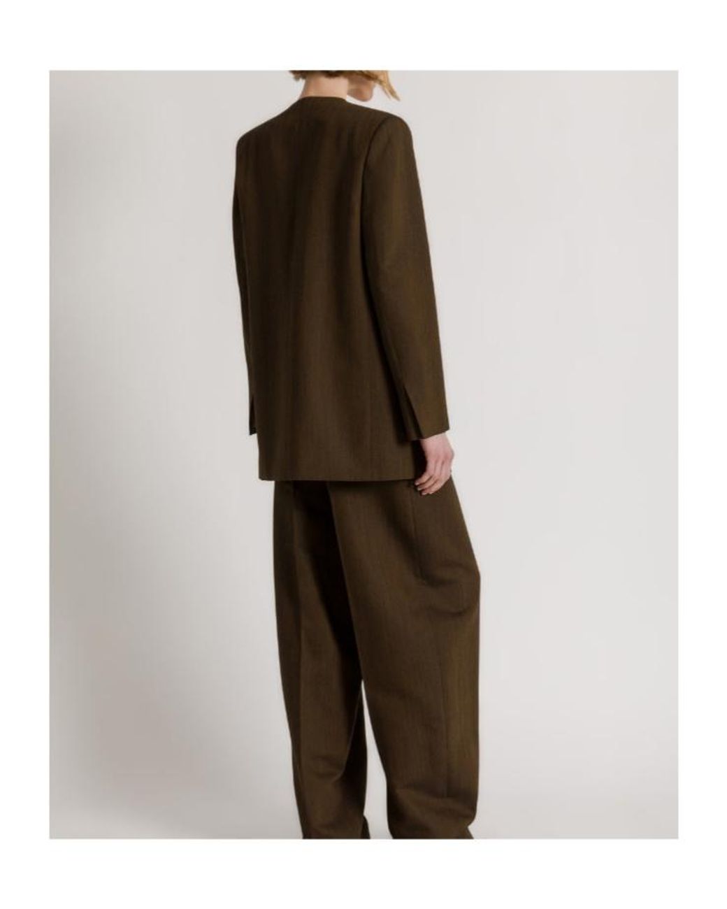Alberta Ferretti Brown Chest-Pocket Double-Breasted Blazer