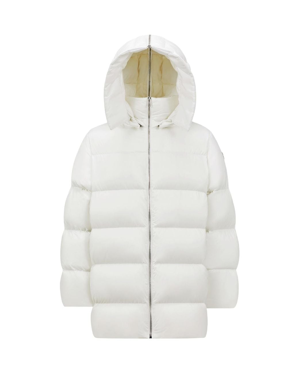 Moncler White Moncler Rick Owens Hooded Cyclopic Coat