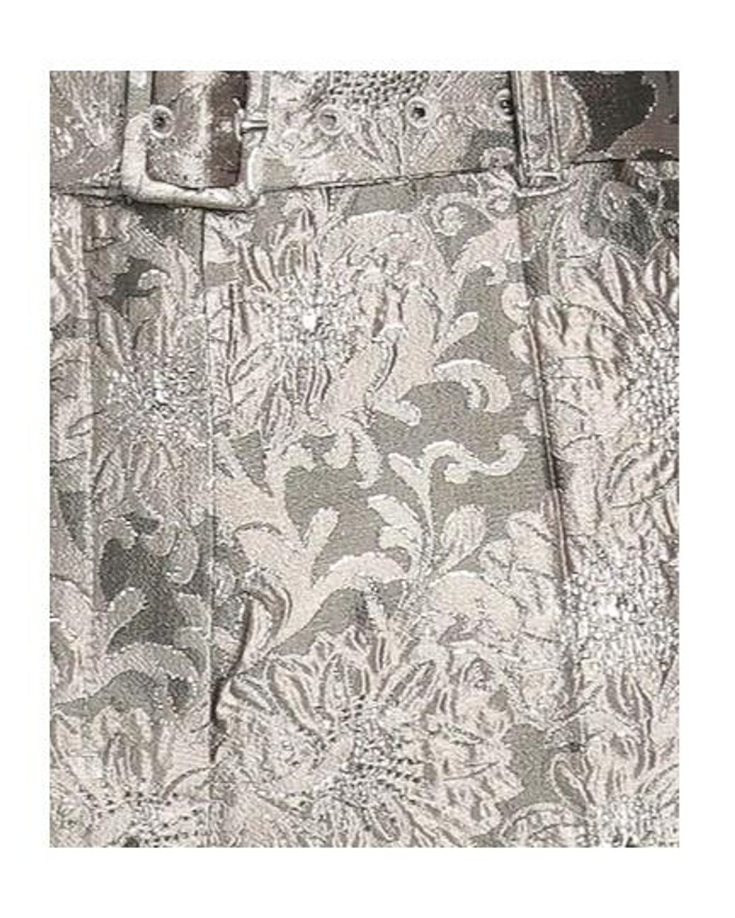 Max Mara Gray Patterned Straight-Leg Pants