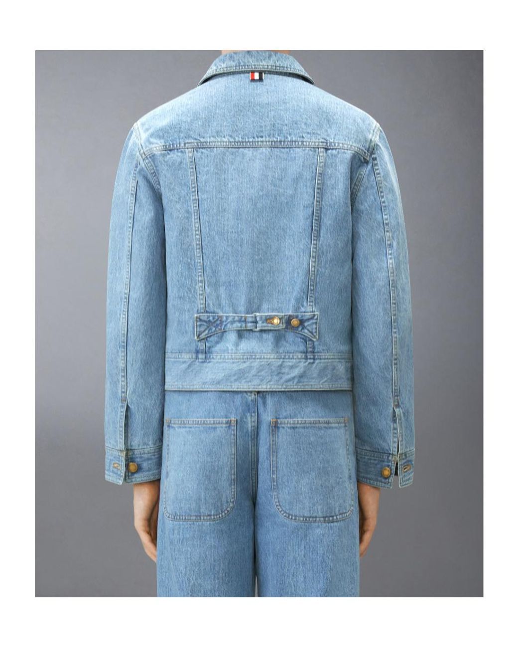 Thom Browne Blue Classic Denim Jacket for men
