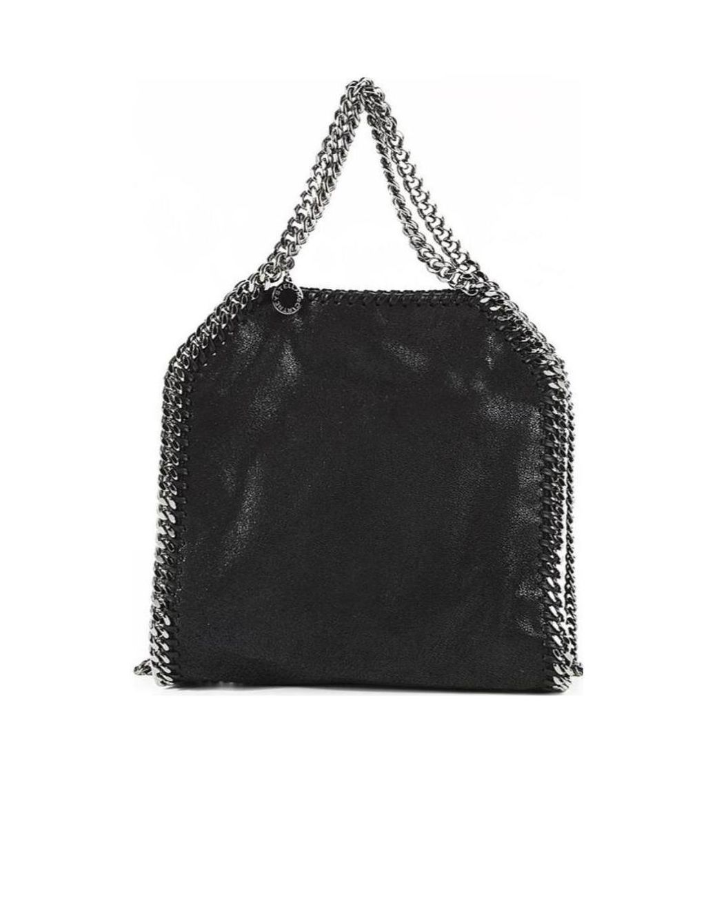 Stella McCartney Black Falabella Foldover Mini Tote Bag