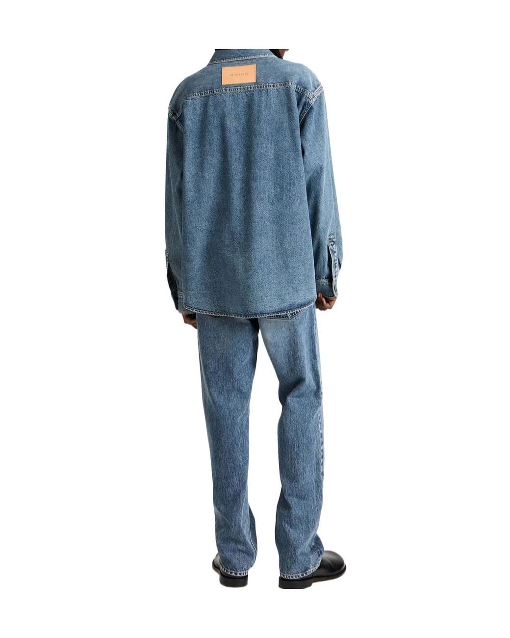 J.W. Anderson Blue Jw Anderson Logo Patch Denim Shirt for men