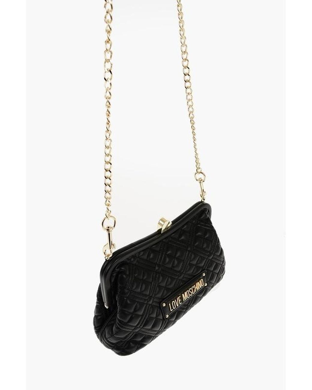 Moschino Chain Shoulder Bag in Black | Lyst