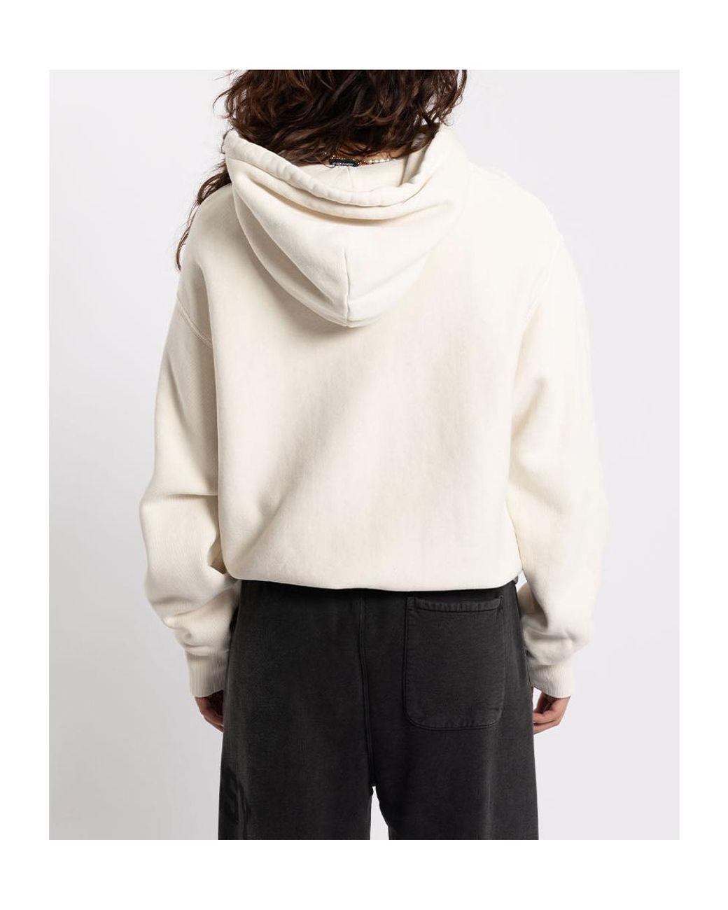 Stussy White Block Sport Hoodie Garment Dyed for men
